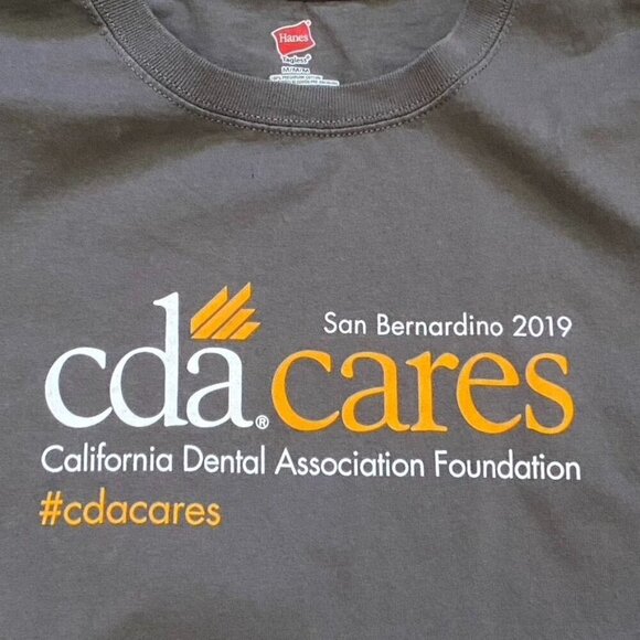 Hanes CDA California Dental Association Cares T-Shirt Sz Med San Bernardino 2019 - Picture 6 of 7